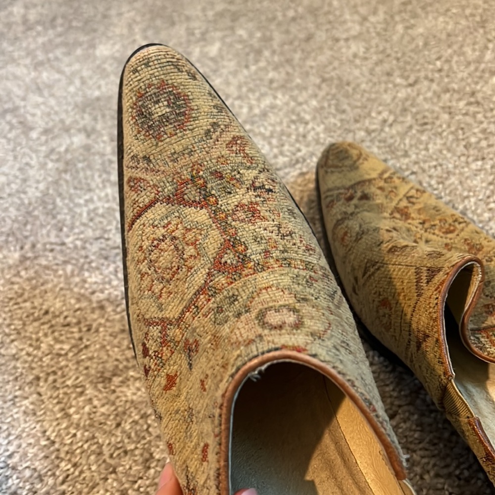 Designer Matisse Woven Tapestry Pointed Mules - image 3